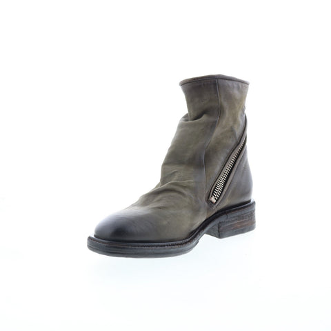 A.S. 98 Fleetwood Womens Green Leather Zipper Casual Dress Boots
