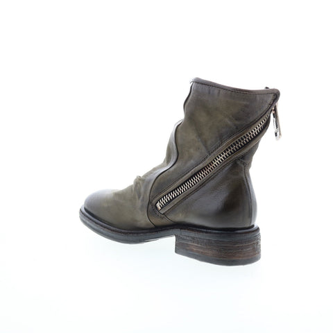 A.S. 98 Fleetwood Womens Green Leather Zipper Casual Dress Boots
