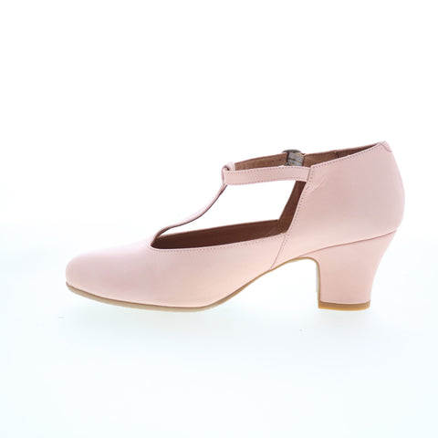 Miz Mooz Fleta Womens Pink Leather Hook & Loop Strap Sandals Shoes