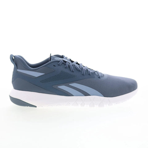Reebok Flexagon Force 4 Mens Blue Canvas Athletic Cross Training Shoes