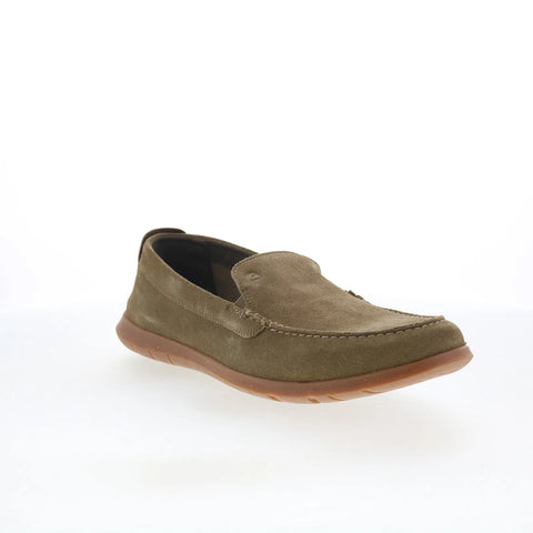Clarks Flexway Step 26176956 Mens Green Loafers & Slip Ons Casual Shoes