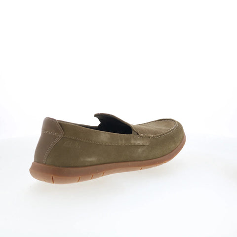 Clarks Flexway Step 26176956 Mens Green Loafers & Slip Ons Casual Shoes
