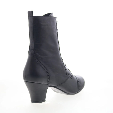 Miz Mooz Flicka Womens Black Leather Zipper Casual Dress Boots