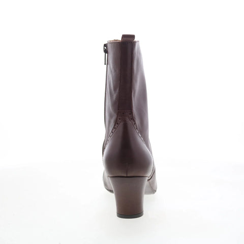 Miz Mooz Flicka Womens Brown Leather Zipper Casual Dress Boots