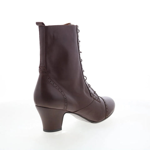 Miz Mooz Flicka Womens Brown Leather Zipper Casual Dress Boots