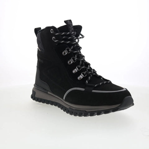 Pajar Flightstorm PDPAB00586.01 Mens Black Nubuck Lace Up Casual Dress Boots