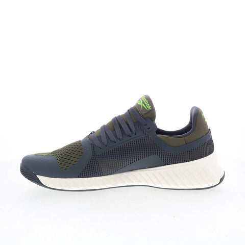 Reebok Flip Charge Mens Green Mesh Lace Up Athletic Cross Training Shoes