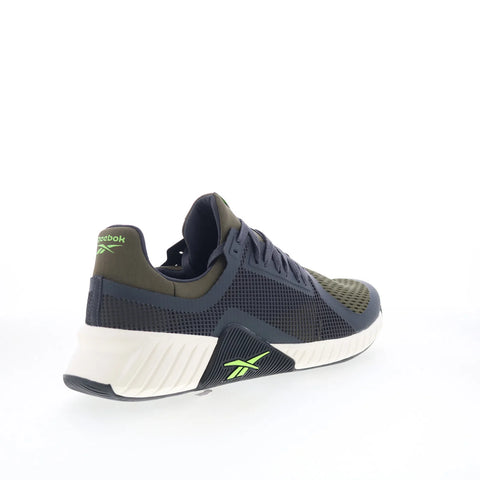Reebok Flip Charge Mens Green Mesh Lace Up Athletic Cross Training Shoes