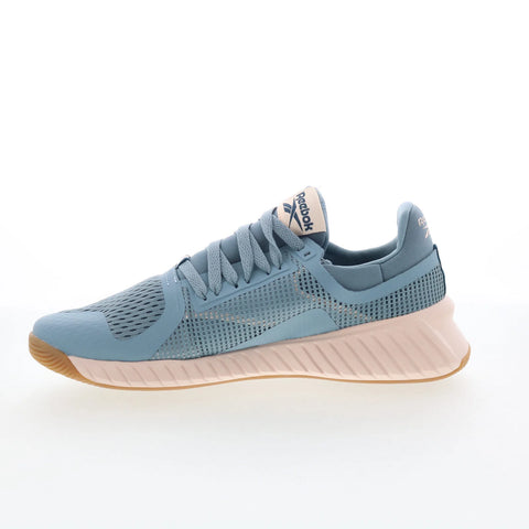 Reebok Flip Charge Womens Blue Mesh Lace Up Lifestyle Sneakers Shoes