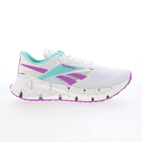 Reebok Floatzig 1 Mens White Mesh Lace Up Athletic Running Shoes