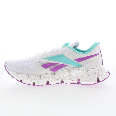 Reebok Floatzig 1 Mens White Mesh Lace Up Athletic Running Shoes