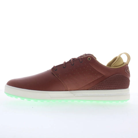 Adidas Flopshot GY8523 Mens Brown Synthetic Lace Up Athletic Golf Shoes