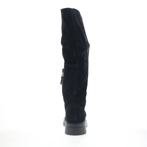 Miz Mooz Floris Womens Black Suede Zipper Knee High Boots