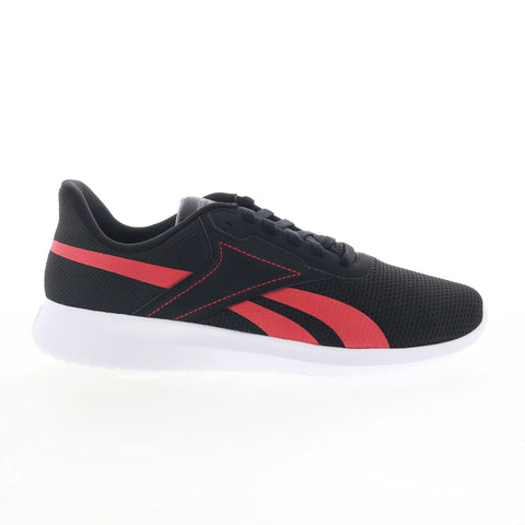 Reebok Fluxlite Mens Black Canvas Lace Up Athletic Cross Training Shoes