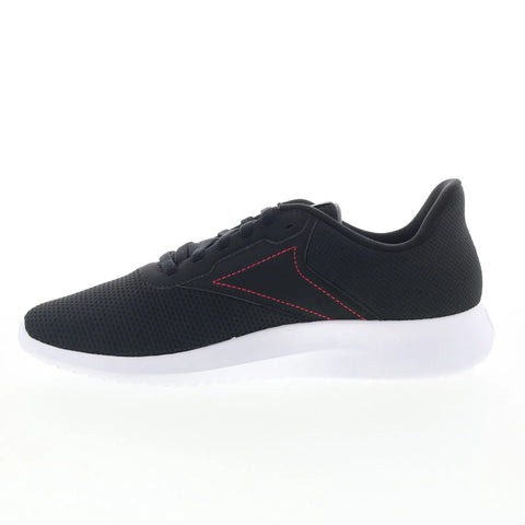 Reebok Fluxlite Mens Black Canvas Lace Up Athletic Cross Training Shoes