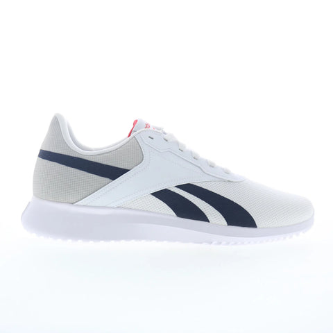 Reebok Fluxlite Mens White Canvas Lace Up Athletic Cross Training Shoes