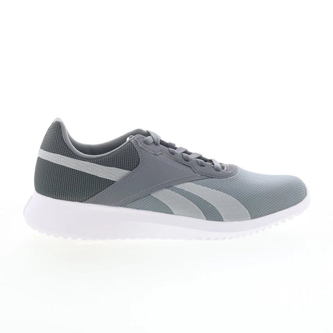 Reebok Fluxlite Mens Gray Mesh Lace Up Athletic Cross Training Shoes