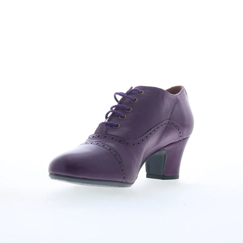 Miz Mooz Fly Womens Purple Leather Lace Up Pumps Heels Shoes