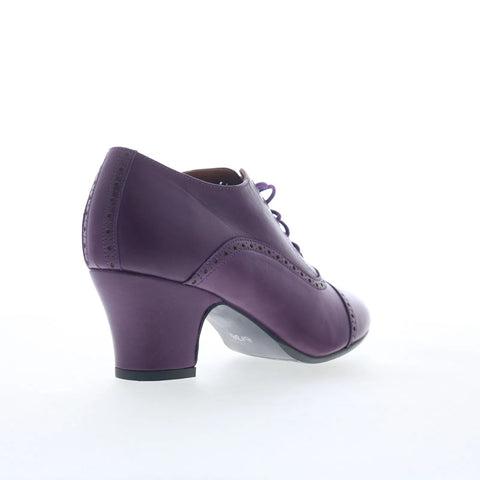 Miz Mooz Fly Womens Purple Leather Lace Up Pumps Heels Shoes
