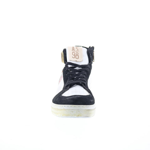 A.S. 98 Folie Mens White Canvas Zipper Lifestyle Sneakers Shoes