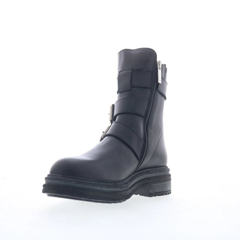 Aquatalia Follina TW5FOLA1 Womens Black Leather Zipper Ankle & Booties Boots
