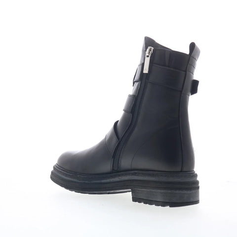 Aquatalia Follina TW5FOLA1 Womens Black Leather Zipper Ankle & Booties Boots
