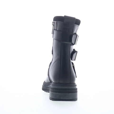 Aquatalia Follina TW5FOLA1 Womens Black Leather Zipper Ankle & Booties Boots