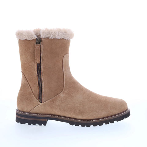Trotters Forever T2362-160 Womens Beige Suede Zipper Casual Dress Boots