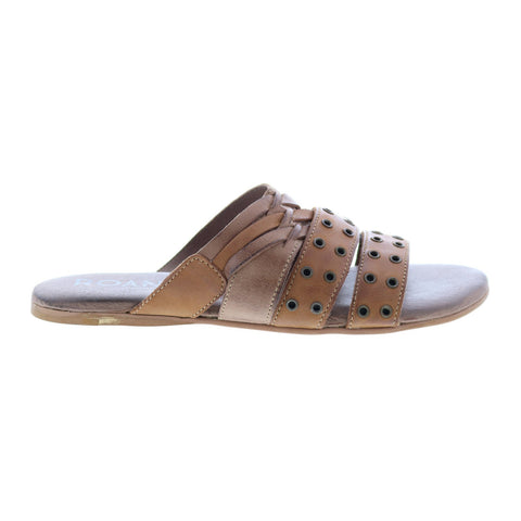 Roan by Bed Stu Peony FR85004 Womens Brown Leather Slides Sandals Shoes
