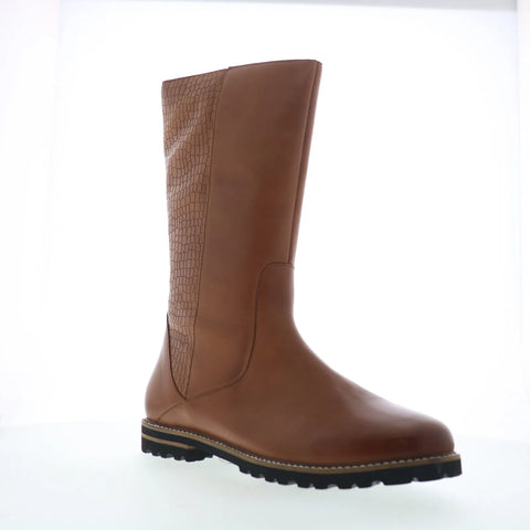 Trotters Franki T2364-215 Womens Brown Leather Zipper Casual Dress Boots
