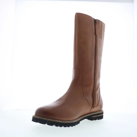 Trotters Franki T2364-215 Womens Brown Leather Zipper Casual Dress Boots