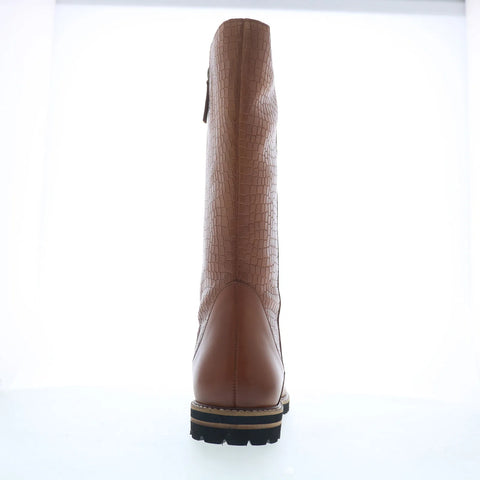 Trotters Franki T2364-215 Womens Brown Leather Zipper Casual Dress Boots