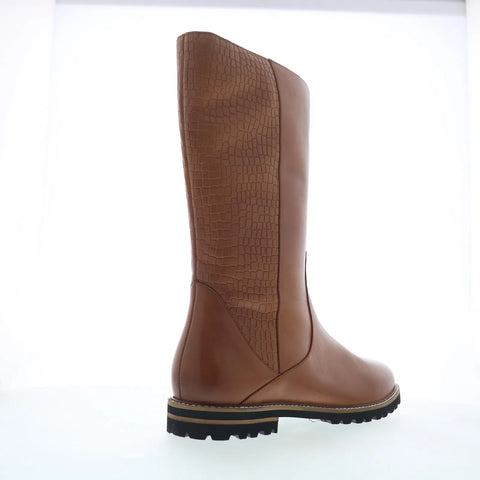Trotters Franki T2364-215 Womens Brown Leather Zipper Casual Dress Boots