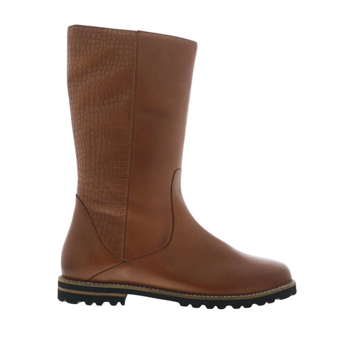 Trotters Franki T2364-215 Womens Brown Leather Zipper Casual Dress Boots