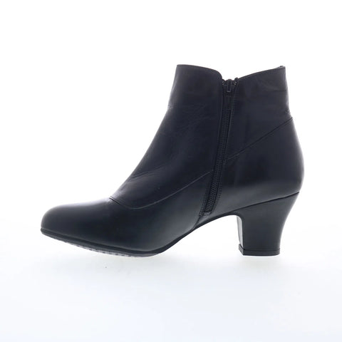 Miz Mooz Fredrick FREDRICK Womens Black Leather Zipper Ankle & Booties Boots