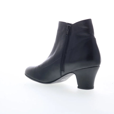 Miz Mooz Fredrick FREDRICK Womens Black Leather Zipper Ankle & Booties Boots