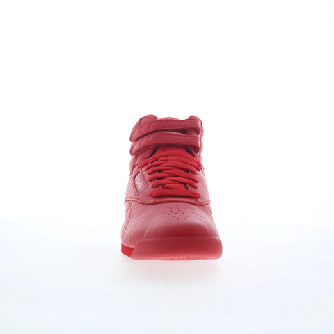 Reebok F/S HI Womens Red Synthetic Lace Up Lifestyle Sneakers Shoes