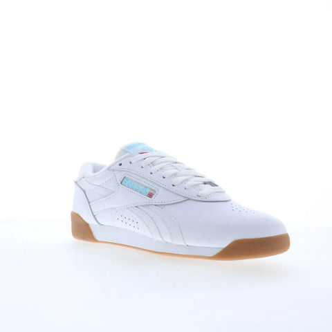 Reebok F/S LO Womens White Synthetic Lace Up Lifestyle Sneakers Shoes