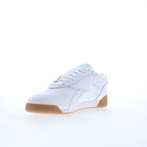 Reebok F/S LO Womens White Synthetic Lace Up Lifestyle Sneakers Shoes