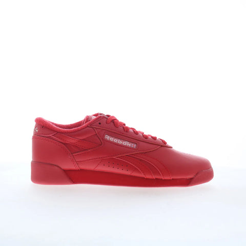 Reebok F/S LO Womens Red Synthetic Lace Up Lifestyle Sneakers Shoes