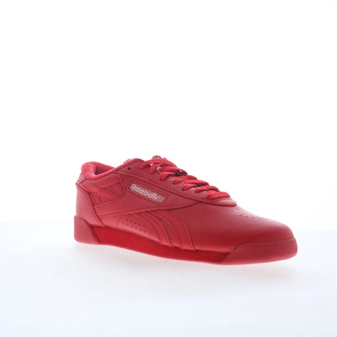 Reebok F/S LO Womens Red Synthetic Lace Up Lifestyle Sneakers Shoes