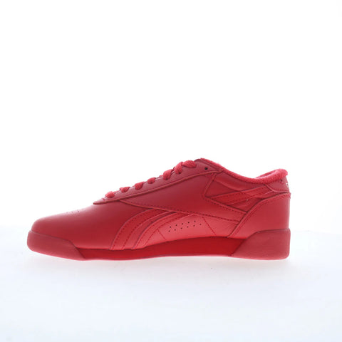 Reebok F/S LO Womens Red Synthetic Lace Up Lifestyle Sneakers Shoes