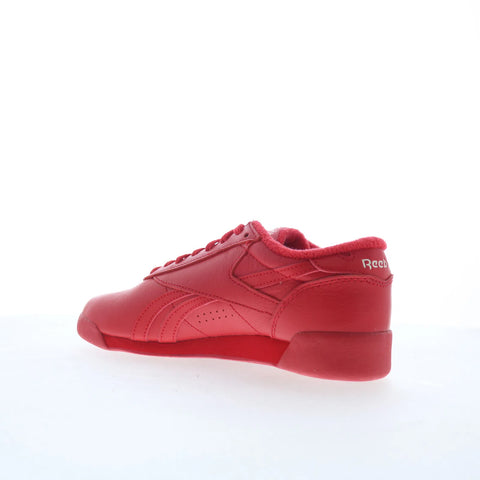 Reebok F/S LO Womens Red Synthetic Lace Up Lifestyle Sneakers Shoes