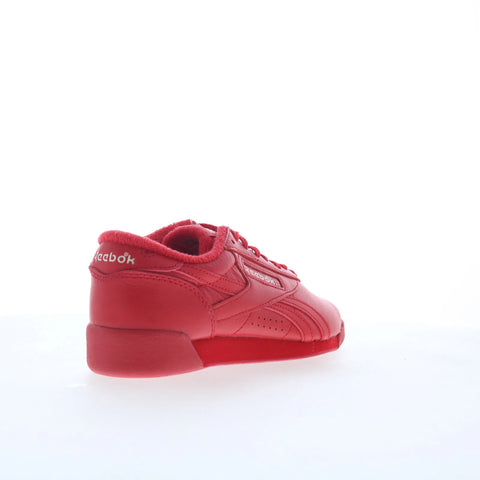 Reebok F/S LO Womens Red Synthetic Lace Up Lifestyle Sneakers Shoes