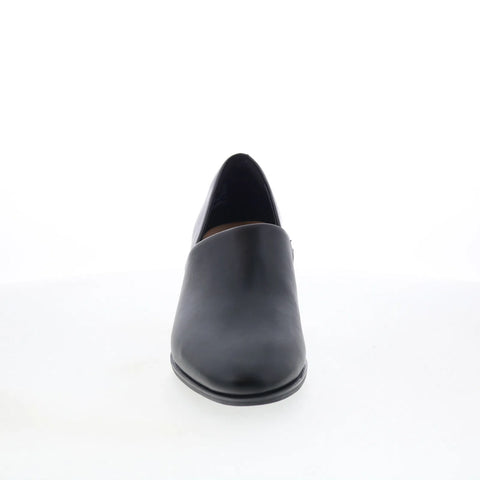 Clarks Freva 55 Lily 26172053 Womens Black Leather Slip On Pumps Heels Shoes