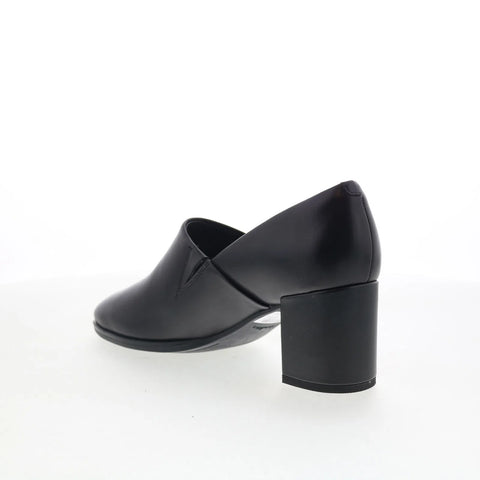 Clarks Freva 55 Lily 26172053 Womens Black Leather Slip On Pumps Heels Shoes