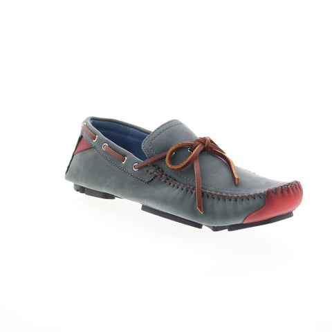 Robert Zur Frisco Mens Gray Nubuck Slip On Loafers & Slip Ons Boat Shoes