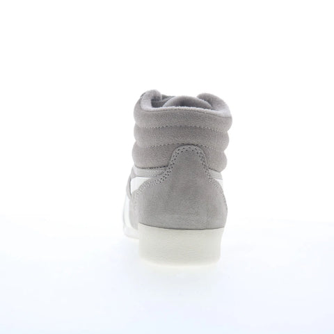 Reebok F/S HI Womens Gray Suede Lace Up Lifestyle Sneakers Shoes