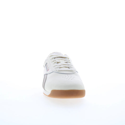 Reebok F/S LO Womens White Leather Lace Up Lifestyle Sneakers Shoes