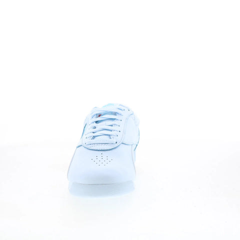 Reebok F/S LO Womens Blue Leather Lace Up Lifestyle Sneakers Shoes